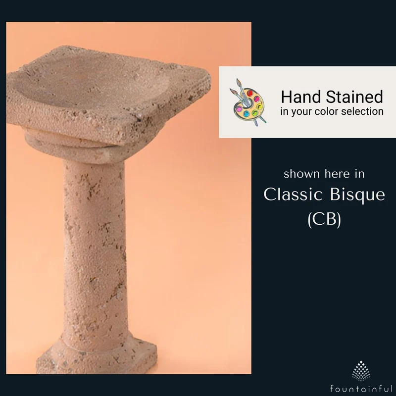 Old World Concrete Bird Bath - Fiore #430