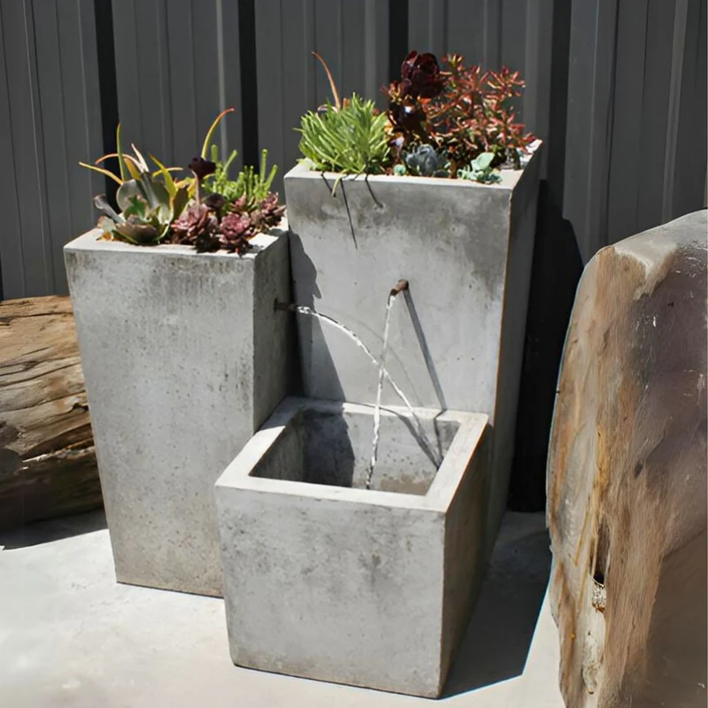 Moderno Concrete Planter Fountain - Fiore #219
