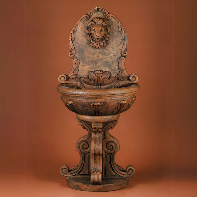 Classic Lion Concrete Wall Fountain - Fiore #2062