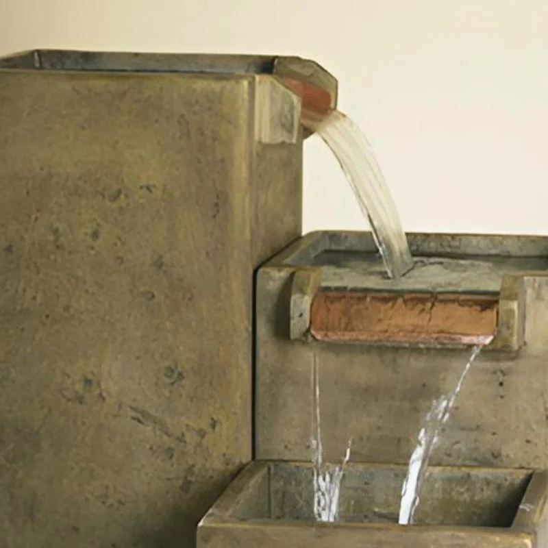 Square Cascade Concrete Fountain - Fiore #AV118