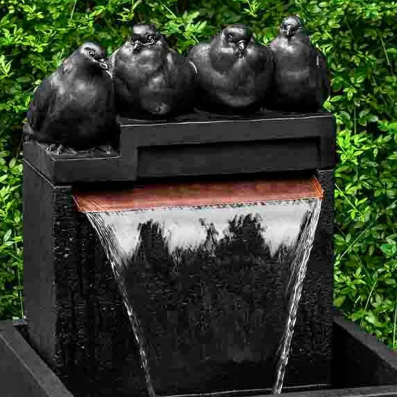Quartet of Birds Concrete Fountain - Campania #FT314