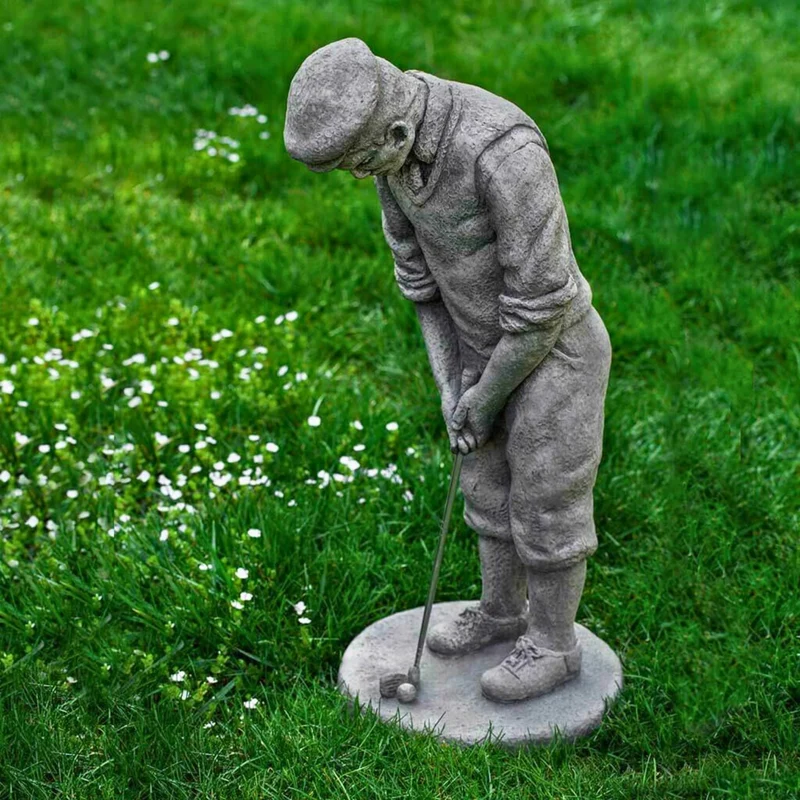 Classic Golfer Concrete Garden Statue - Campania #S501