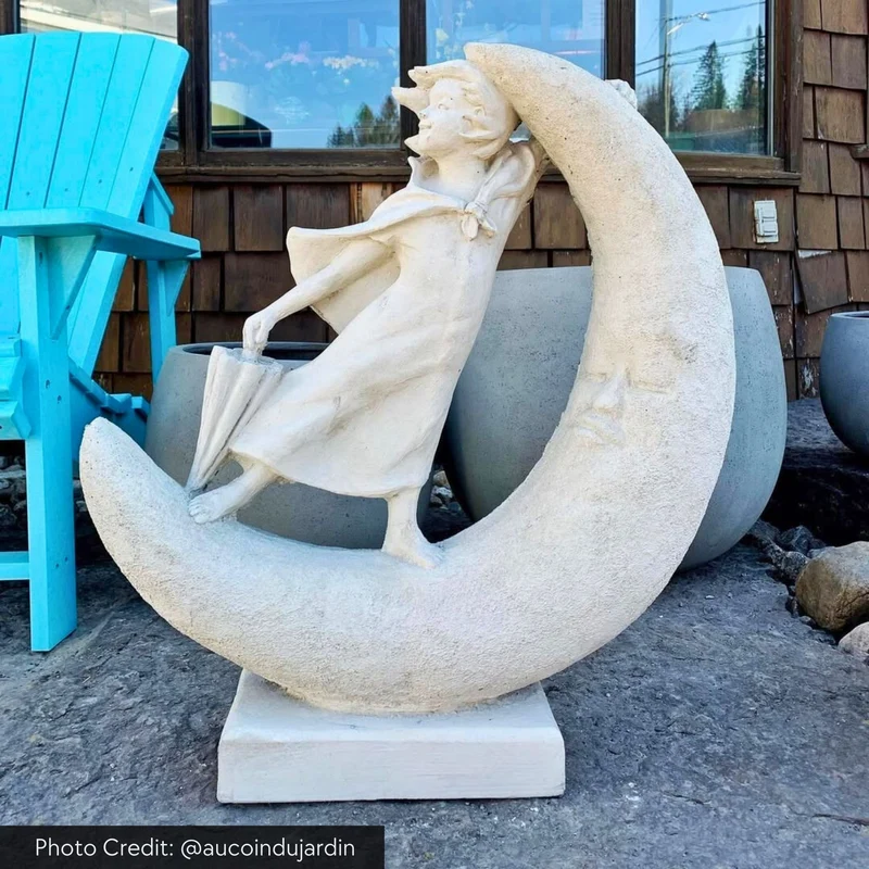 Once Upon a Moon Concrete Garden Statue - Campania #S491
