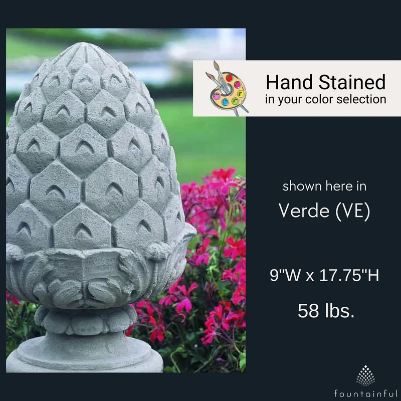 Longwood Pineapple Concrete Finial Statue - Campania #S255