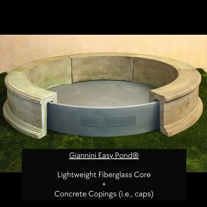 Grandis Calanthia 2-Tier Concrete Pond Fountain - Giannini #1697