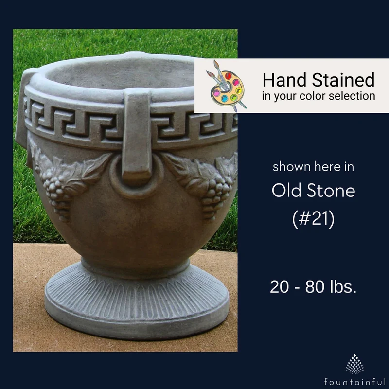 Grecian Urn Concrete Planters - Massarellis