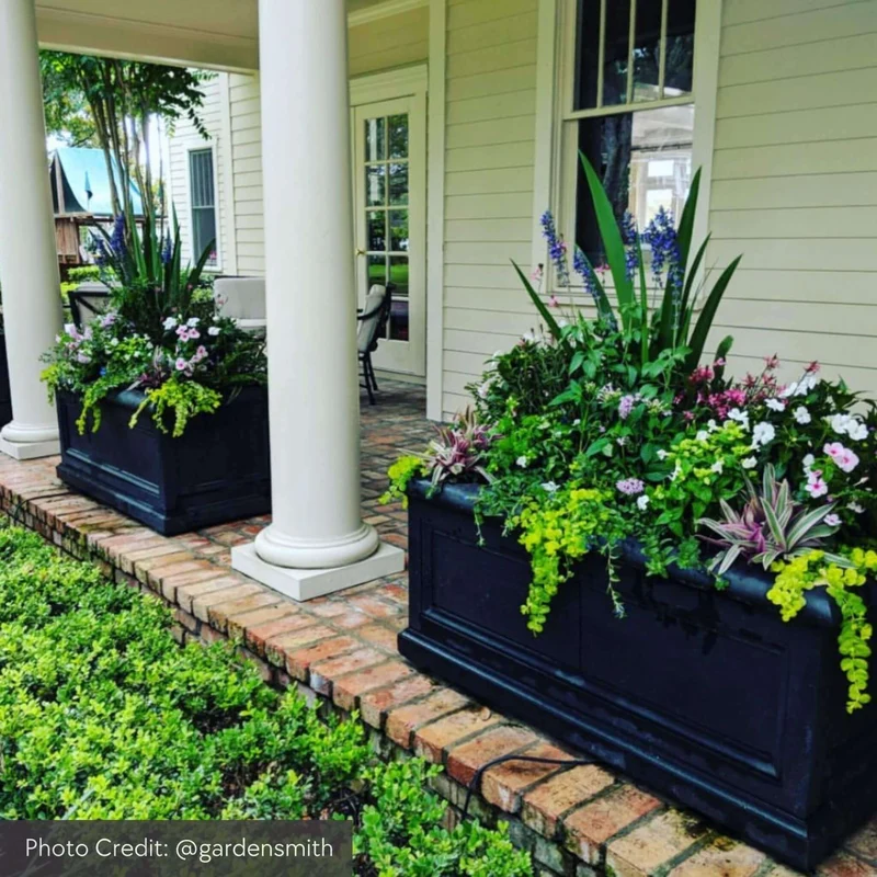 Orleans Large Window Box Concrete Planters - Campania