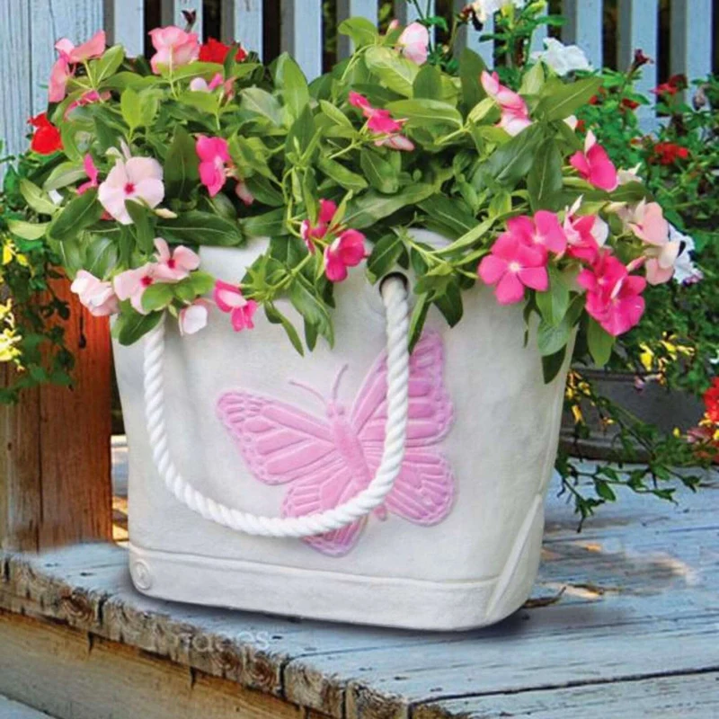 Butterfly Concrete Tote Planter - Massarellis #6554