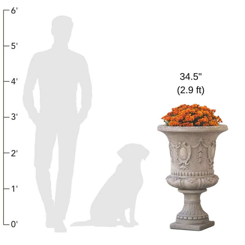 Venetian Concrete Urn Planter - Massarellis #6960