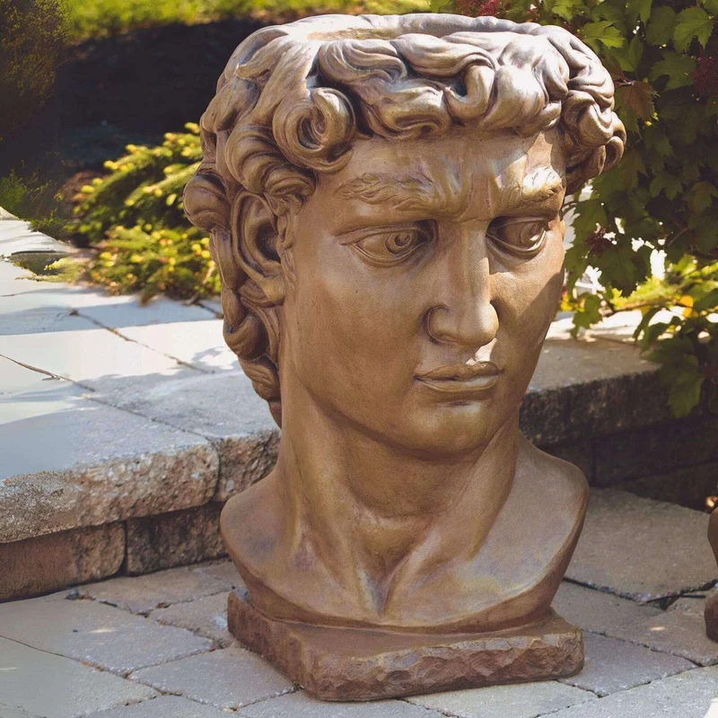 Bust of David Concrete Planter - Massarellis #6975
