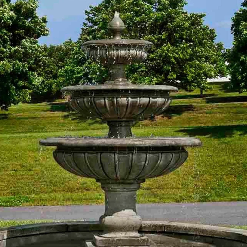 Longvue Estate 3-Tier Concrete Fountain - Campania #FT239