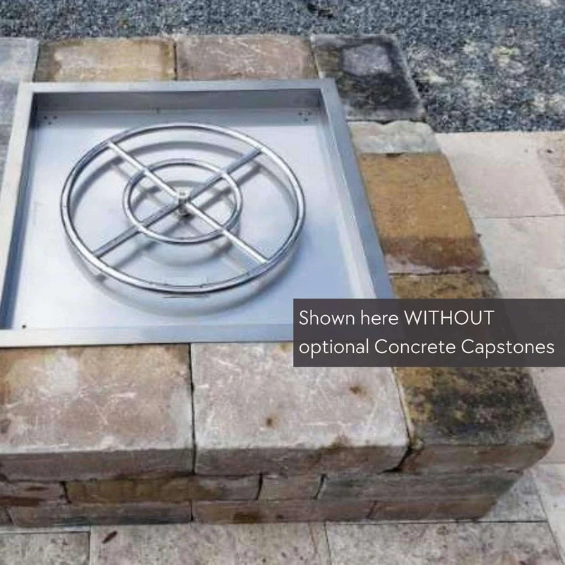 DIY Square Gas Fire Pit Kit