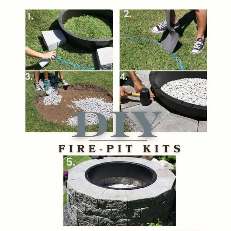 DIY Square Wood Burning Fire Pit Kit