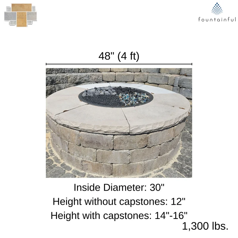 DIY Round Gas Fire Pit Kit