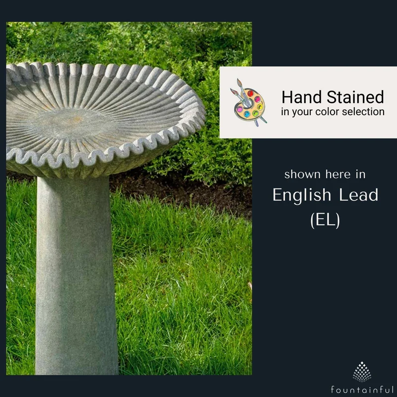 Kashmir Concrete Bird Bath - Campania #B203