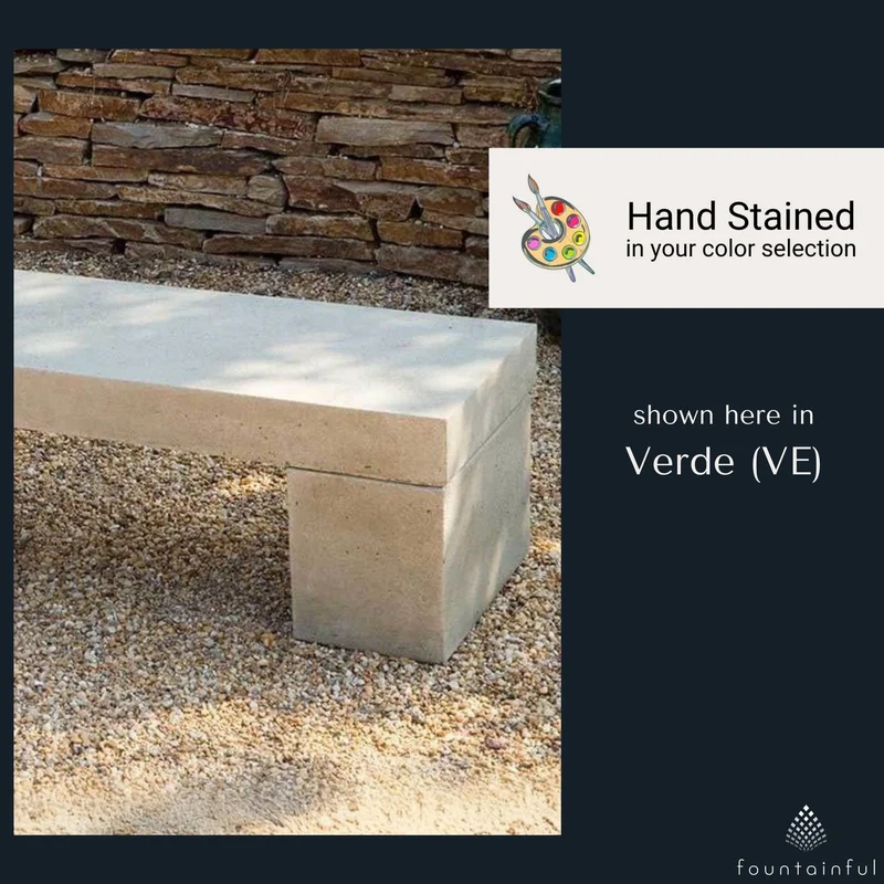 Concrete Memorial Bench with Planter - Campania #MB001