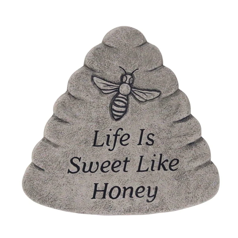 Life is Sweet Concrete Garden Greeting Stone - Massarellis #1732