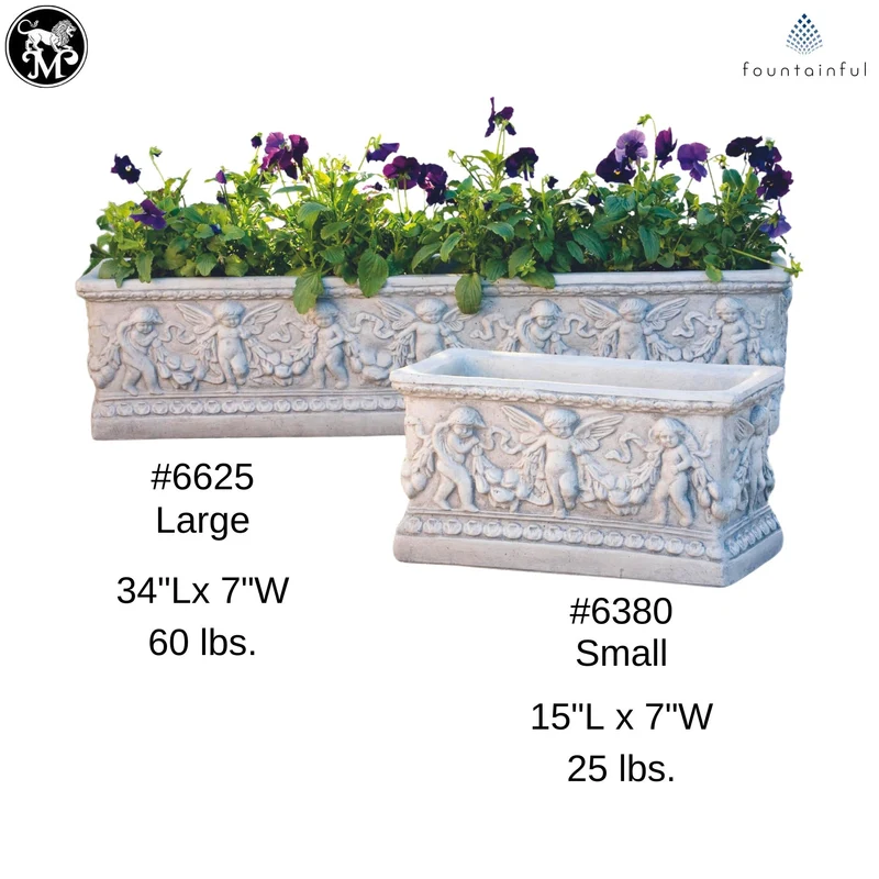 Angel Box Concrete Planters - Massarellis
