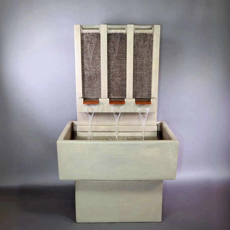 Tri Lamina Brentwood Concrete Wall Fountain - Giannini #1825