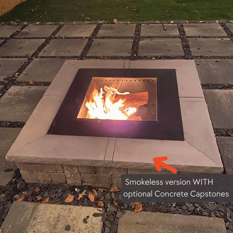 DIY Square Wood Burning Fire Pit Kit
