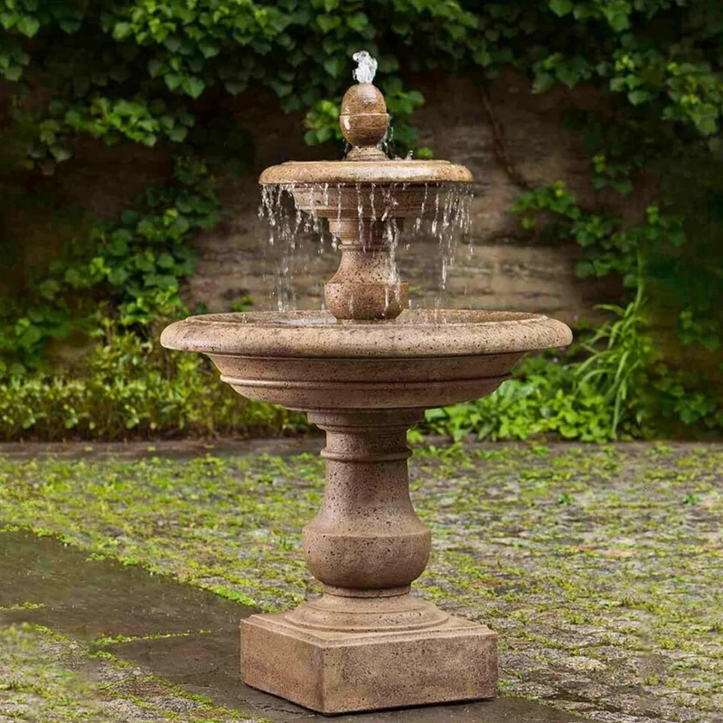 Caterina 2-Tier Concrete Fountain - Campania #FT192
