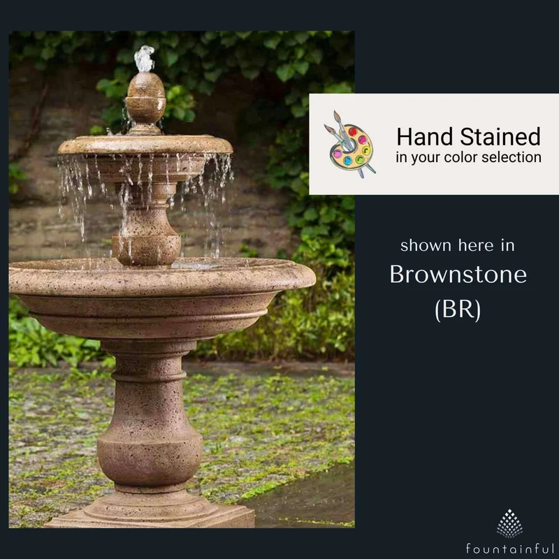 Caterina 2-Tier Concrete Fountain - Campania #FT192
