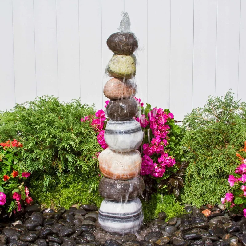 Stacked Pebble Fountain - Complete Kit - Blue Thumb