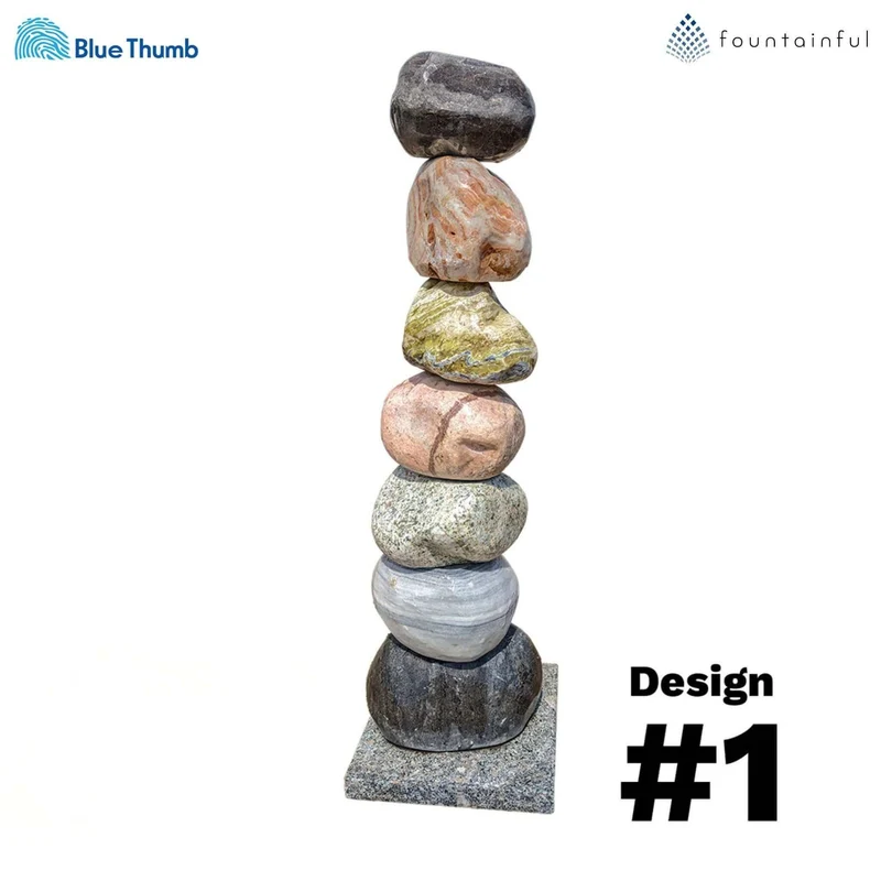 Stacked Pebble Fountain - Complete Kit - Blue Thumb