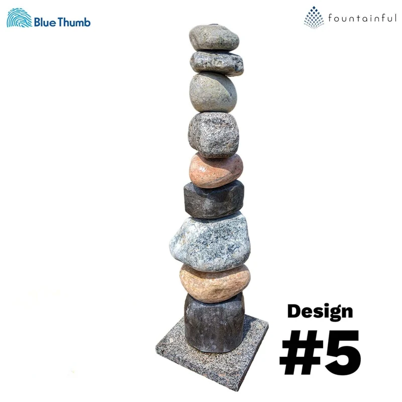Stacked Pebble Fountain - Complete Kit - Blue Thumb