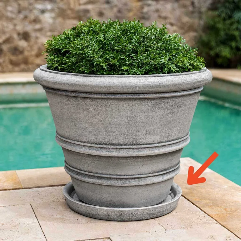 Concrete Saucers for Planters - Campania
