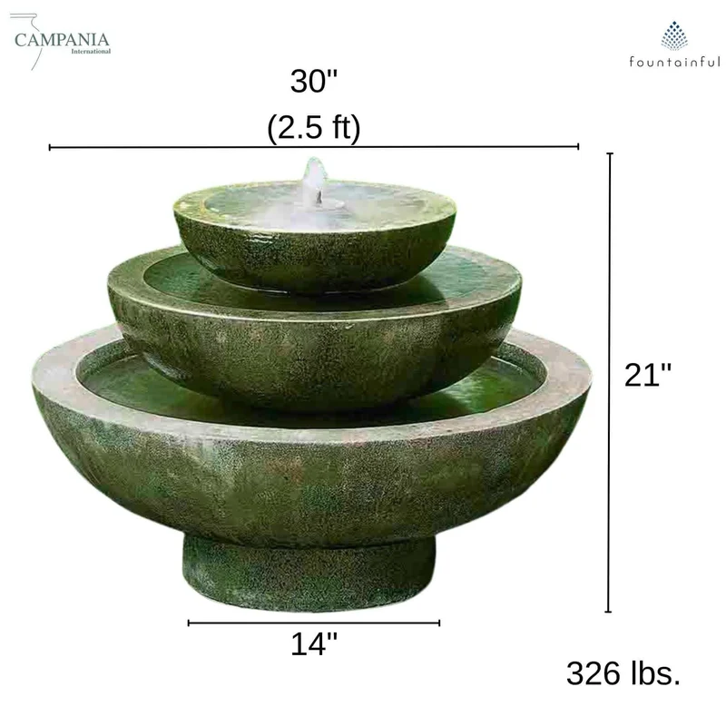 Platia 3-Tier Concrete Fountain - Campania #FT34