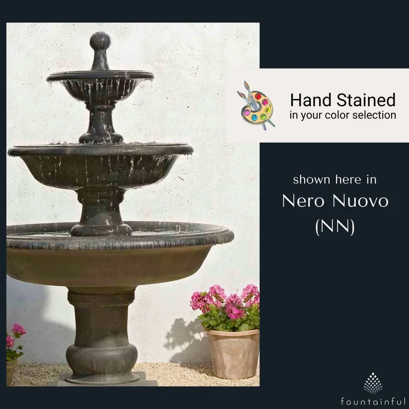 Vicobello 3-Tier Concrete Fountain - Campania #FT114