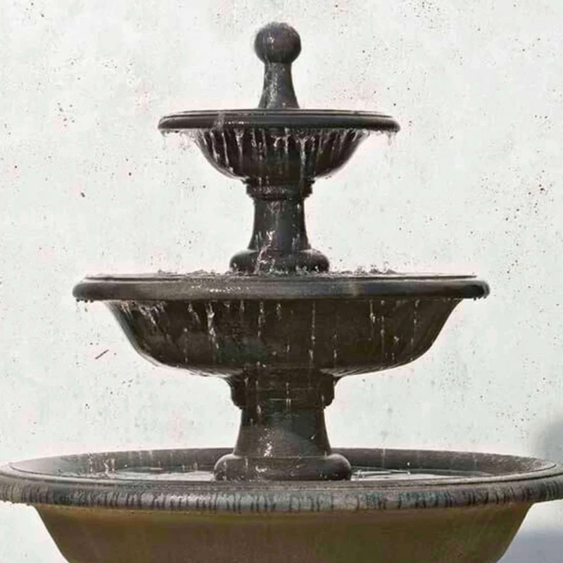 Vicobello 3-Tier Concrete Fountain - Campania #FT114