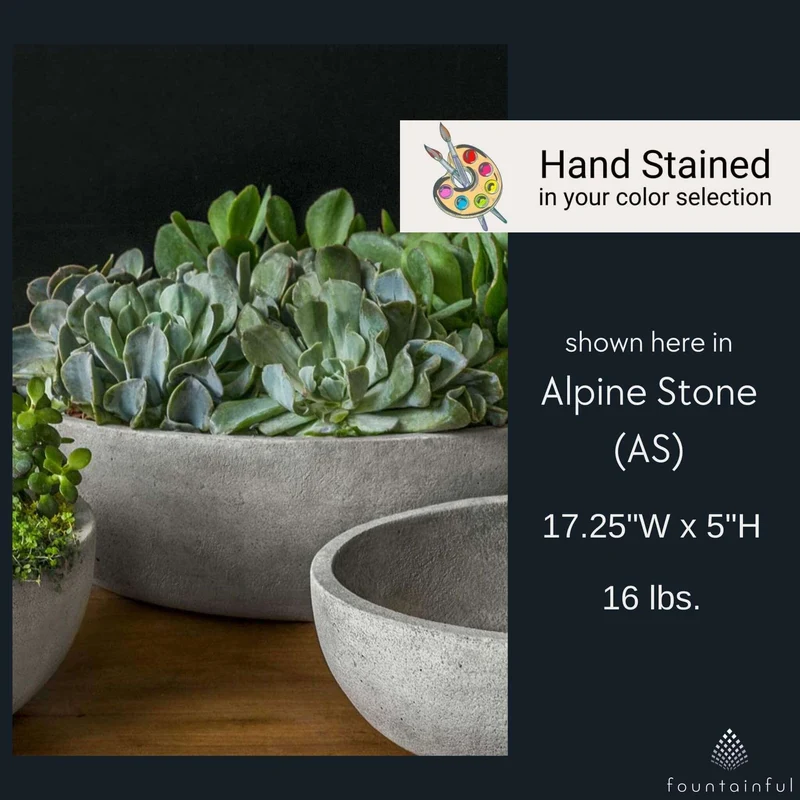 Terrace Bowl Large Concrete Planter - Campania #P896