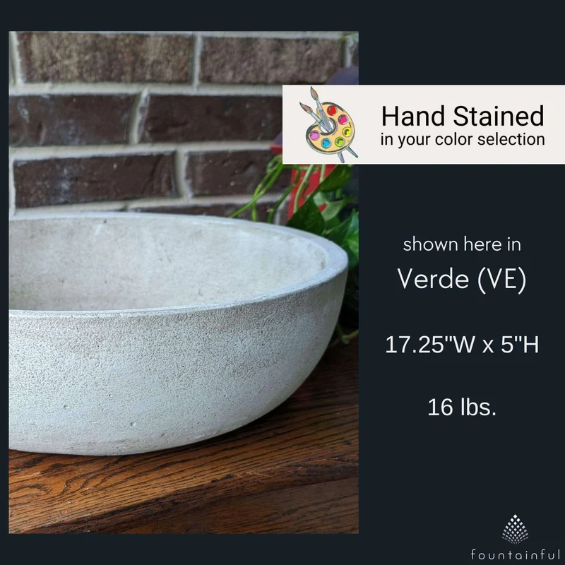 Terrace Bowl Large Concrete Planter - Campania #P896