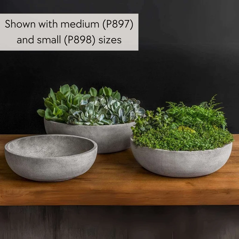 Terrace Bowl Large Concrete Planter - Campania #P896