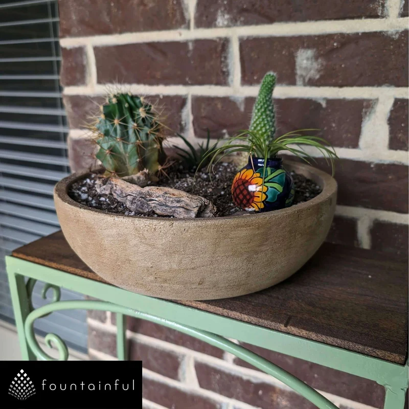 Terrace Bowl Small Concrete Planter - Campania #P898