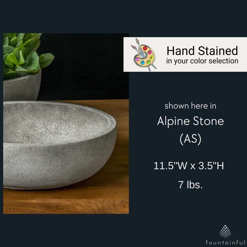 Terrace Bowl Small Concrete Planter - Campania #P898