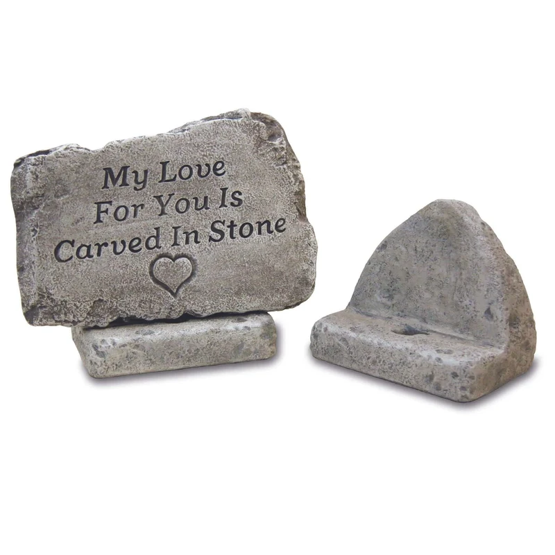 Concrete Stand for Garden Greeting Stone - Massarellis #1815