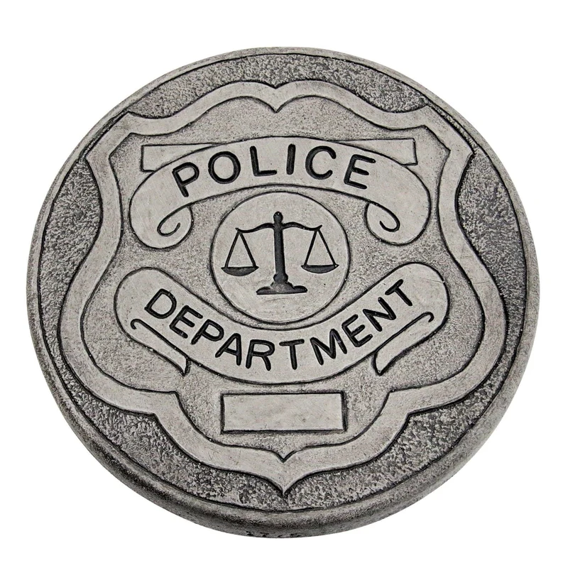 Police Department Concrete Garden Greeting Stone - Massarellis #1775