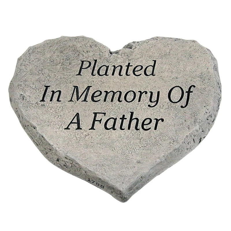 Father Memorial Concrete Garden Greeting Stone - Massarellis #1788