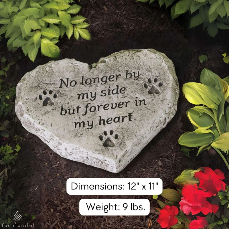 Loss of a Pet Memorial Concrete Garden Greeting Stone - Massarellis #1843