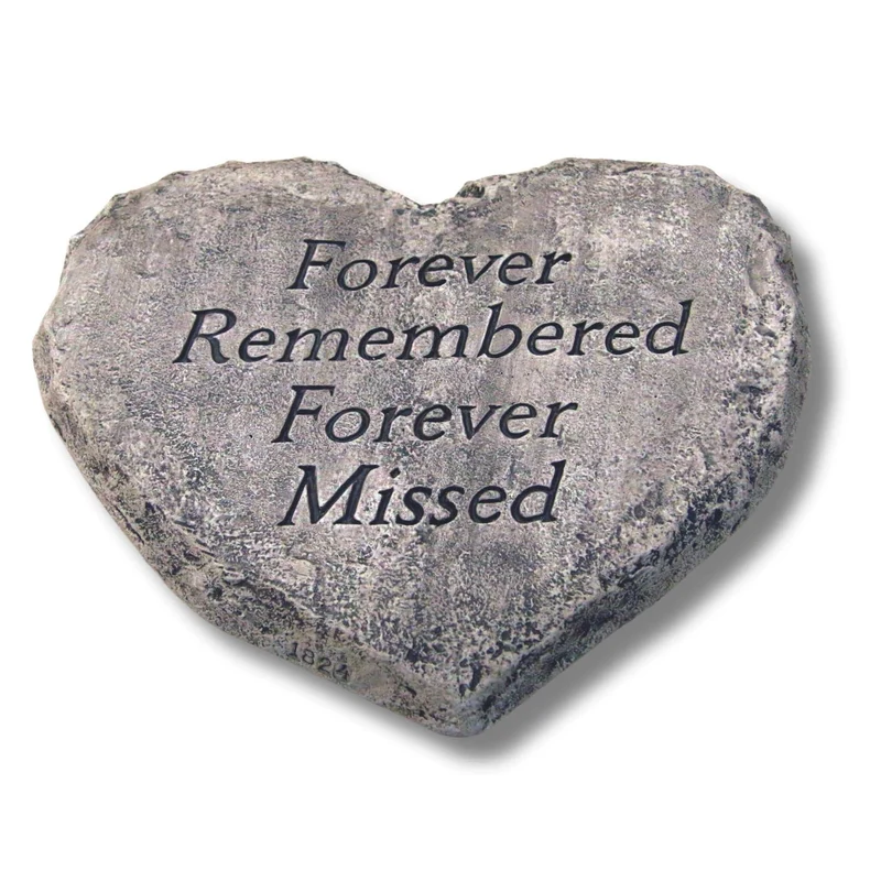 Forever Remembered Memorial Concrete Garden Greeting Stone - Massarellis #1824