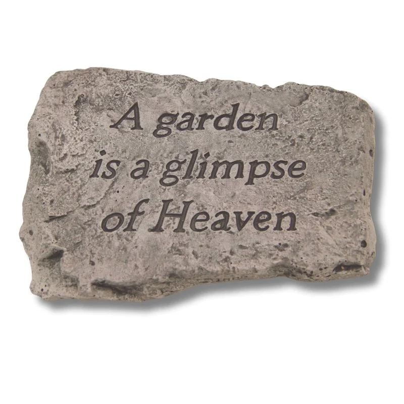 Glimpse of Heaven Concrete Garden Greeting Stone - Massarellis #1882