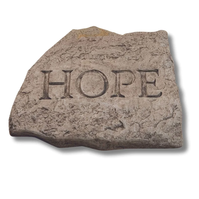 HOPE Concrete Garden Greeting Stone - Massarellis #1932
