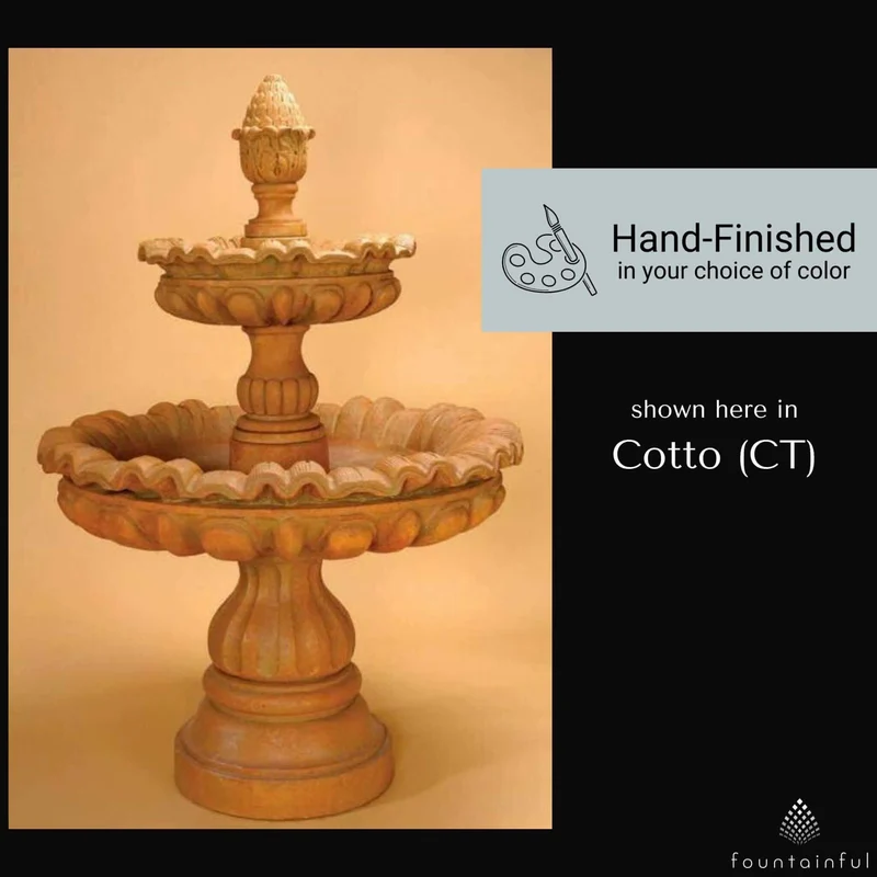 Murano 2-Tier Concrete Fountain - Giannini #1242