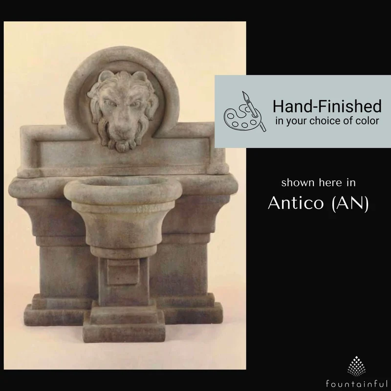 Leone Grande Concrete Wall Fountain - Giannini #1226