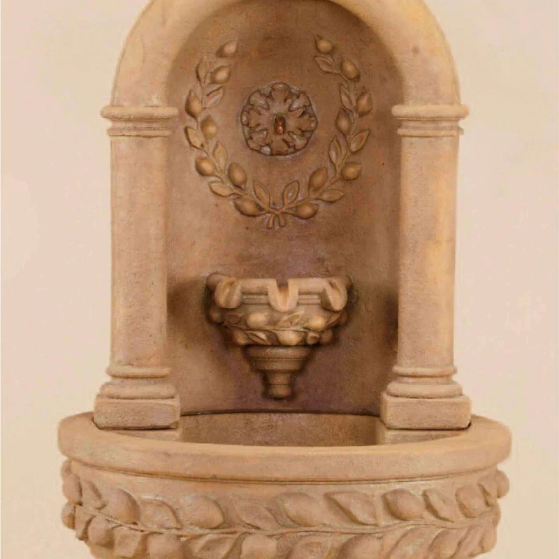 Deruta Lemon Niche Concrete Wall Fountain - Giannini #1206