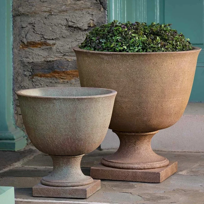 Hampstead Concrete Urn Planters - Campania