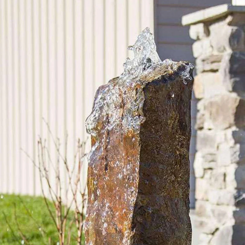 Rustic Basalt 30" Column Fountain - Complete Kit - Blue Thumb